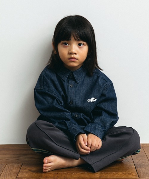 ooju（オージュ）の「【ooju】デニムシャツ（シャツ/ブラウス・キッズ・ブルー・1/2）」の3枚目の写真