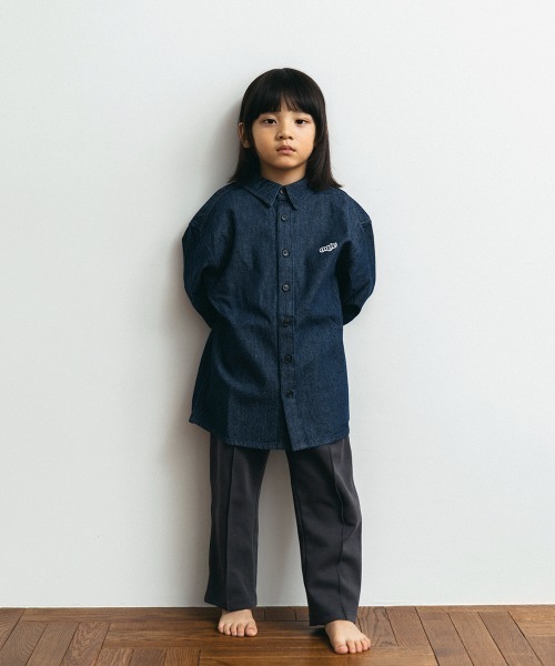 ooju（オージュ）の「【ooju】デニムシャツ（シャツ/ブラウス・キッズ・ブルー・1/2）」の5枚目の写真