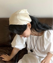 WEGO/ホワイトケーブルニットスカーフ