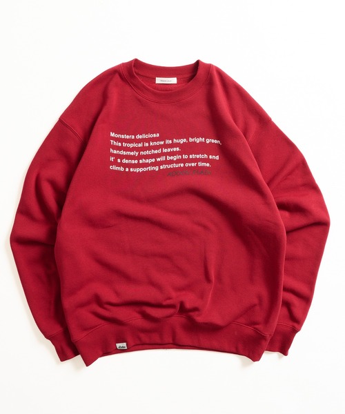Adoon plain（アドーンプレーン）の「WAVE LOGO CREW NECK SWEAT / ウェーブロゴクルーネックスウェット（スウェット・メンズ・ボルドー/ネイビー/杢グレー・MEDIUM/LARGE）」の3枚目の写真