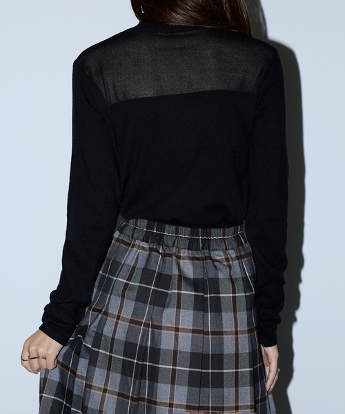 MAISON BREEZE reveur(メゾンブリーズレヴール)の「【MAISON BREEZE reveur】アンゴラタッチニット シアー切替ハイネックプルオーバー XNN(ニット/セーター・レディース・グレー/アイボリー/ブラック・FREE)」の17枚目の写真