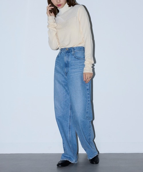 MAISON BREEZE reveur(メゾンブリーズレヴール)の「【MAISON BREEZE reveur】アンゴラタッチニット シアー切替ハイネックプルオーバー XNN(ニット/セーター・レディース・グレー/アイボリー/ブラック・FREE)」の12枚目の写真