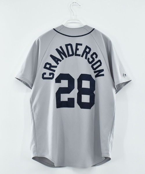 MAJESTIC（マジェスティック）の「【ヴィンテージ古着】Majestic “MLB Detroit Tigers/ #28 GRANDERSON” ゲームシャツ（その他トップス・メンズ・グレー・LARGE）」の3枚目の写真