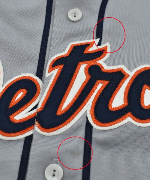 MAJESTIC（マジェスティック）の「【ヴィンテージ古着】Majestic “MLB Detroit Tigers/ #28 GRANDERSON” ゲームシャツ（その他トップス・メンズ・グレー・LARGE）」の8枚目の写真