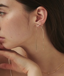 ciite' | チェーンリボンピアス (両耳用)(ピアス(両耳用))