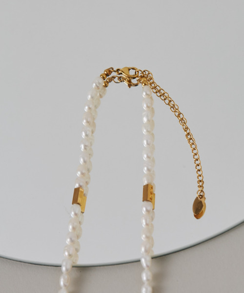 セール】【 金属アレルギー対応 】 淡水パールネックレス サージカル