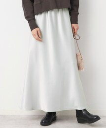◆【洗える】ナローサテンロングスカート