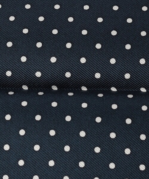 green label relaxing(グリーンレーベルリラクシング)の「GLR シルク ドット ポケットチーフ(ポケットチーフ・メンズ・シルバー/ネイビー/ベージュ/ホワイト・FREE)」の7枚目の写真