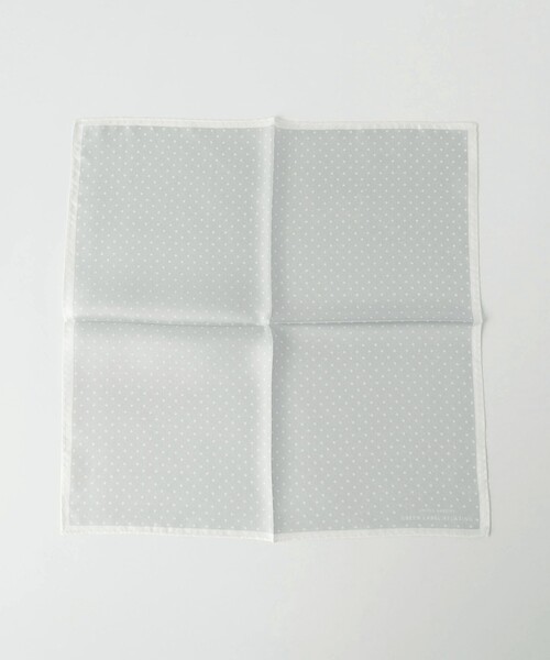 green label relaxing(グリーンレーベルリラクシング)の「GLR シルク ドット ポケットチーフ(ポケットチーフ・メンズ・シルバー/ネイビー/ベージュ/ホワイト・FREE)」の12枚目の写真