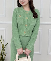 clear | グリッターニットカーディガン[華やか 顔周りが映える セットアップ可能] ≪2024AW新作≫(ニット/セーター)