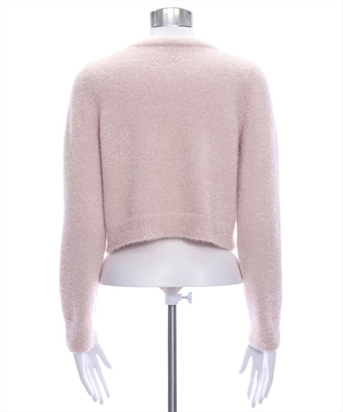 clear（クリア）の「グリッターニットカーディガン[華やか 顔周りが映える セットアップ可能] ≪2024AW新作≫（ニット/セーター・レディース・グレー/グリーン/ピンク/アイボリー・F）」の16枚目の写真