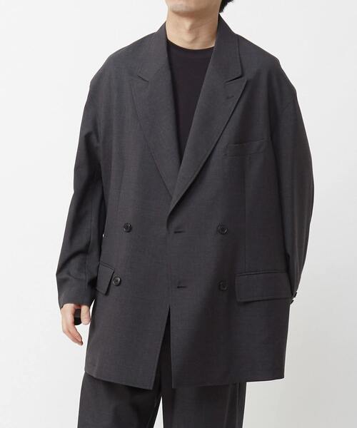 CONVERSE TOKYO(コンバーストウキョウ)の「COMBAT WOOL DOUBLE BREASTED SETUP JACKET (CORDURA fabric)(テーラードジャケット・レディース・チャコールグレー/ブラック・SMALL/MEDIUM)」の7枚目の写真