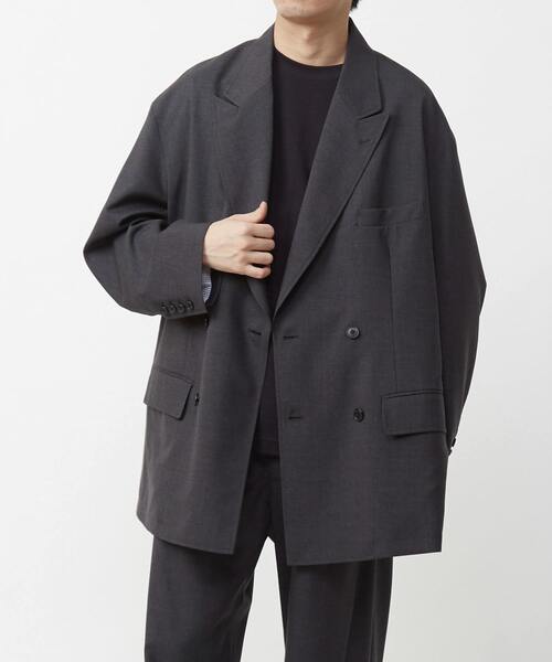 CONVERSE TOKYO(コンバーストウキョウ)の「COMBAT WOOL DOUBLE BREASTED SETUP JACKET (CORDURA fabric)(テーラードジャケット・レディース・チャコールグレー/ブラック・SMALL/MEDIUM)」の8枚目の写真