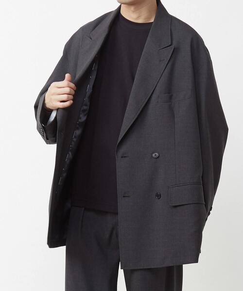 CONVERSE TOKYO(コンバーストウキョウ)の「COMBAT WOOL DOUBLE BREASTED SETUP JACKET (CORDURA fabric)(テーラードジャケット・レディース・チャコールグレー/ブラック・SMALL/MEDIUM)」の9枚目の写真