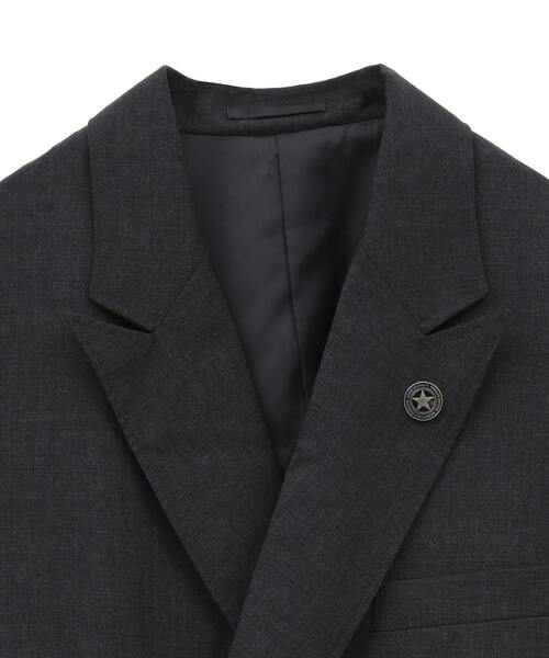 CONVERSE TOKYO(コンバーストウキョウ)の「COMBAT WOOL DOUBLE BREASTED SETUP JACKET (CORDURA fabric)(テーラードジャケット・レディース・チャコールグレー/ブラック・SMALL/MEDIUM)」の13枚目の写真