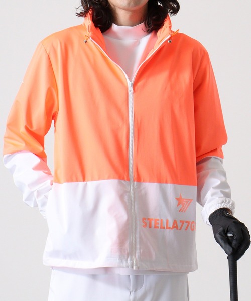 stella77golf(ステラセブンティーンセブンゴルフ)の「防風切替スタンド襟ゴルフJKT(マウンテンパーカー・メンズ・ブラック/ブラック×ホワイト/ブラック×イエロー/イエロー系/オレンジ系・XL/XXL/M/L)」の5枚目の写真