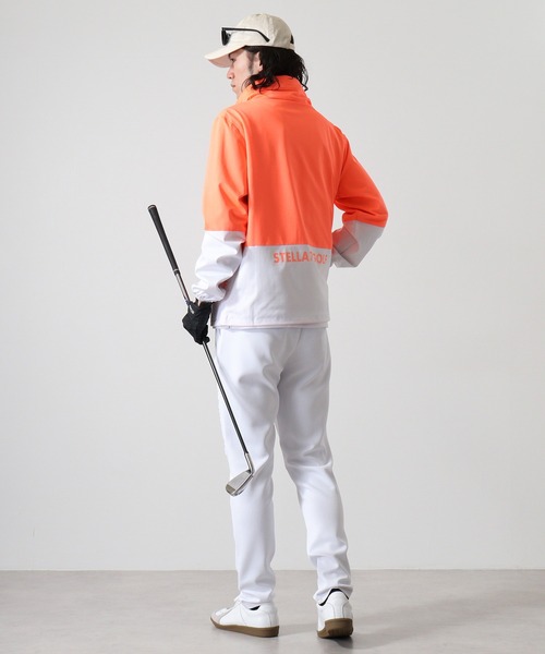 stella77golf(ステラセブンティーンセブンゴルフ)の「防風切替スタンド襟ゴルフJKT(マウンテンパーカー・メンズ・ブラック/ブラック×ホワイト/ブラック×イエロー/イエロー系/オレンジ系・XL/XXL/M/L)」の21枚目の写真