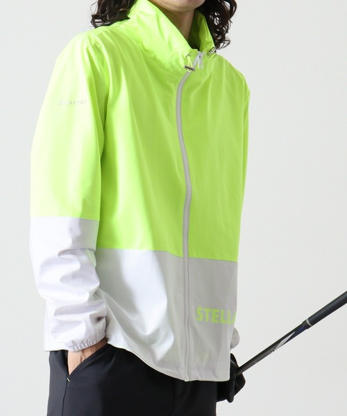 stella77golf(ステラセブンティーンセブンゴルフ)の「防風切替スタンド襟ゴルフJKT(マウンテンパーカー・メンズ・ブラック/ブラック×ホワイト/ブラック×イエロー/イエロー系/オレンジ系・XL/XXL/M/L)」の13枚目の写真