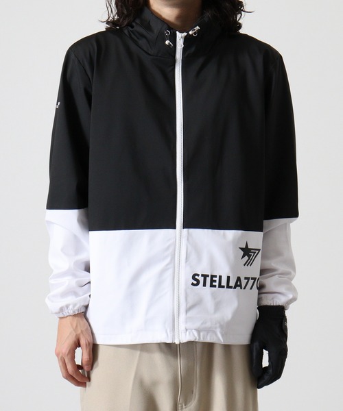 stella77golf(ステラセブンティーンセブンゴルフ)の「防風切替スタンド襟ゴルフJKT(マウンテンパーカー・メンズ・ブラック/ブラック×ホワイト/ブラック×イエロー/イエロー系/オレンジ系・XL/XXL/M/L)」の22枚目の写真