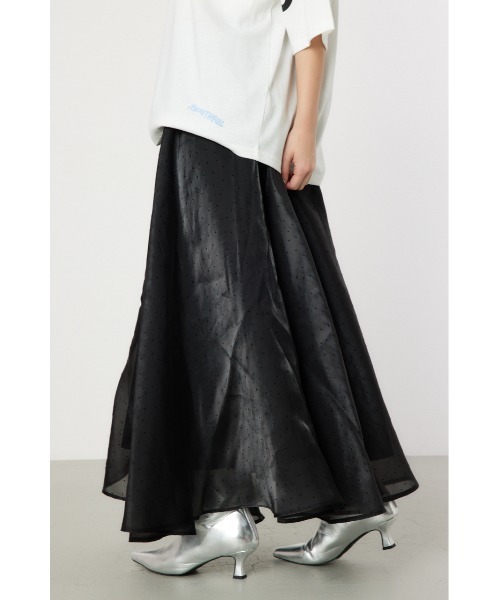 RODEO CROWNS WIDE BOWL（ロデオクラウンズワイドボウル）の「ボリュームマキシスカート（スカート・レディース・ブラック系その他/ブラウン系その他/ライトベージュ・FREE）」の4枚目の写真