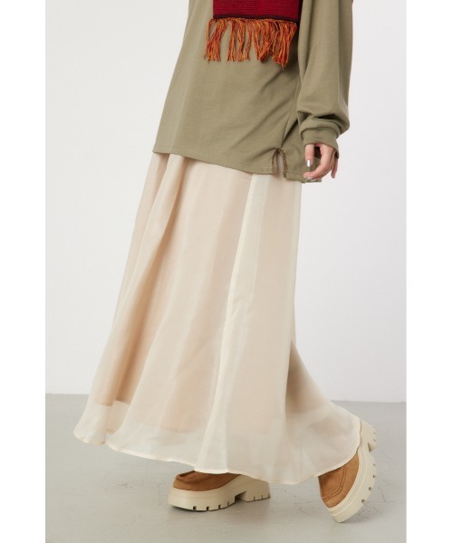 RODEO CROWNS WIDE BOWL（ロデオクラウンズワイドボウル）の「ボリュームマキシスカート（スカート・レディース・ブラック系その他/ブラウン系その他/ライトベージュ・FREE）」の15枚目の写真