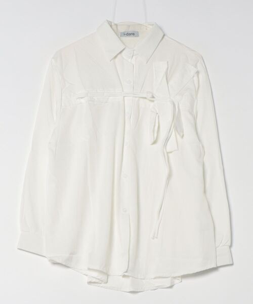 TONE SELECT WEAR(トーンセレクトウェア)の「【i-dare】韓国風 オーバーサイズ ブラウス シャツ(シャツ/ブラウス・レディース・ホワイト/ブルー・FREE)」の11枚目の写真