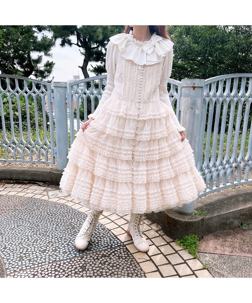 PINK HOUSE（ピンクハウス）の「リボンモチーフ使いヨークカラーニット