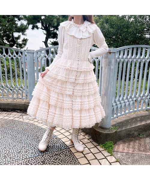 PINK HOUSE（ピンクハウス）の「リボンモチーフ使いヨークカラーニット