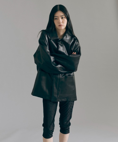 Faux Leather Over Jacket（その他アウター）｜EN NEUME（エンノイム 