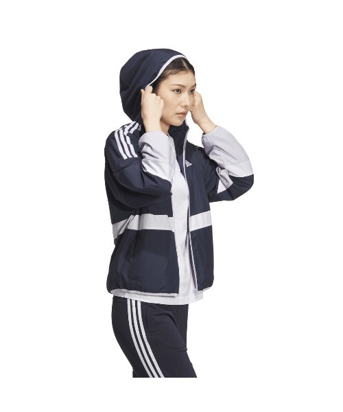 adidas（アディダス）の「アディダス adidas W TEAM ウーブンジャケット（ジャージ・レディース・ブラック/ブルー系その他・S/M/L/XL）」の4枚目の写真