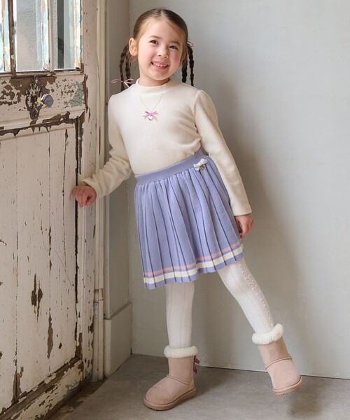 ANY（エニィ）の「プリーツニットスカート（スカート・キッズ・サックスブルー系/ピンク系/ネイビー系・130/120/110）」の11枚目の写真