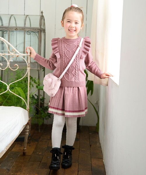 ANY（エニィ）の「プリーツニットスカート（スカート・キッズ・サックスブルー系/ピンク系/ネイビー系・130/120/110）」の13枚目の写真