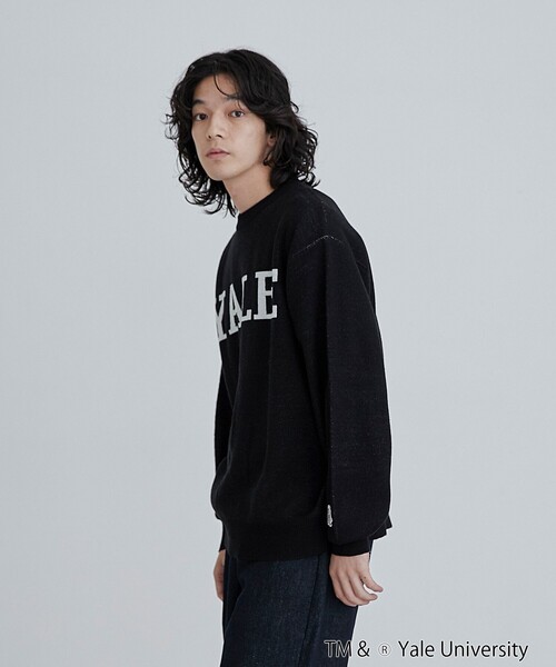 coen（コーエン）の「YALE別注ロゴクルーネックニット（ニット/セーター・メンズ・ブラック・M/L/XL）」の18枚目の写真
