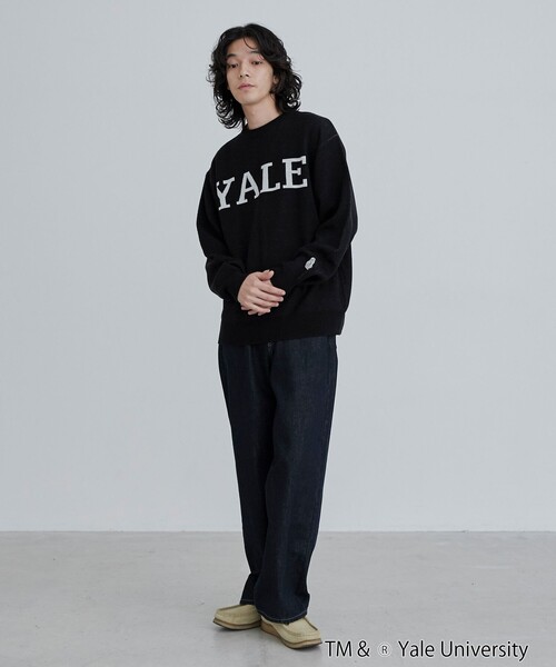 coen（コーエン）の「YALE別注ロゴクルーネックニット（ニット/セーター・メンズ・ブラック・M/L/XL）」の17枚目の写真
