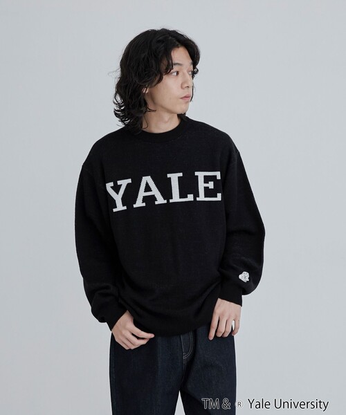 coen（コーエン）の「YALE別注ロゴクルーネックニット（ニット/セーター・メンズ・ブラック・M/L/XL）」の16枚目の写真