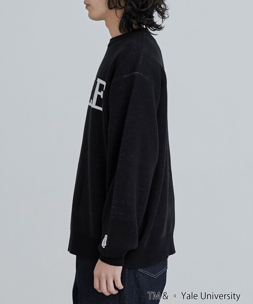 coen（コーエン）の「YALE別注ロゴクルーネックニット（ニット/セーター・メンズ・ブラック・M/L/XL）」の12枚目の写真