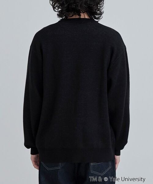 coen（コーエン）の「YALE別注ロゴクルーネックニット（ニット/セーター・メンズ・ブラック・M/L/XL）」の11枚目の写真