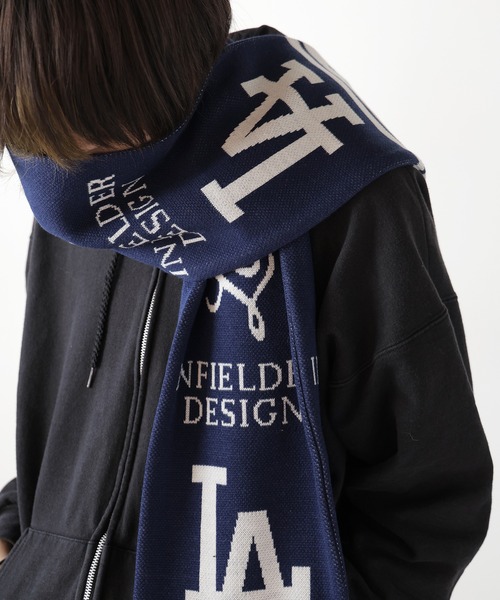INFIELDERDESIGN×MLB マフラー ネイビー Yankees INFIELDER DESIGN×MLB マフラー MLB TEAM MUFFLER MLB-201