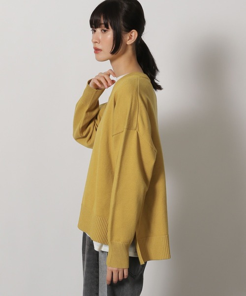 LAKOLE（ラコレ）の「12ゲージVネックニットプルオーバー / 231672（ニット/セーター・レディース・ブルー/グレー/ブラック/アイボリー/マスタード・FREE）」の18枚目の写真