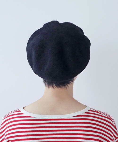 PAR ICI（パーリッシィ）の「ウールフェルトベレー帽（ハンチング/ベレー帽・レディース・ブラック/チャコールグレー・FREE）」の8枚目の写真