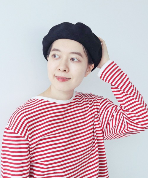 PAR ICI（パーリッシィ）の「ウールフェルトベレー帽（ハンチング/ベレー帽・レディース・ブラック/チャコールグレー・FREE）」の11枚目の写真