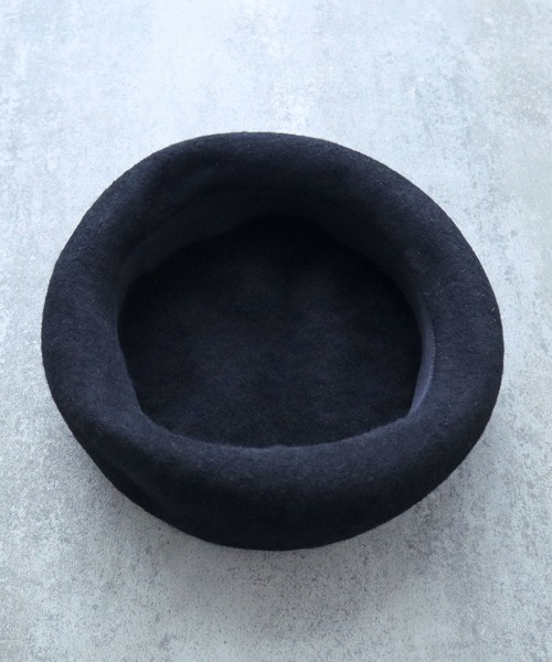 PAR ICI（パーリッシィ）の「ウールフェルトベレー帽（ハンチング/ベレー帽・レディース・ブラック/チャコールグレー・FREE）」の12枚目の写真