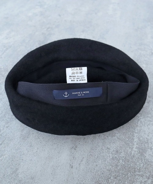 PAR ICI（パーリッシィ）の「ウールフェルトベレー帽（ハンチング/ベレー帽・レディース・ブラック/チャコールグレー・FREE）」の13枚目の写真