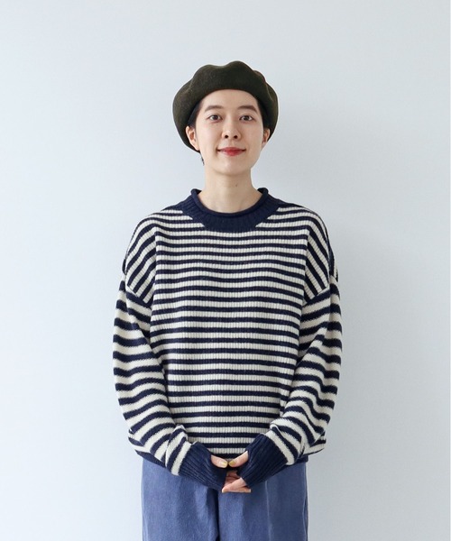 PAR ICI（パーリッシィ）の「ウールフェルトベレー帽（ハンチング/ベレー帽・レディース・ブラック/チャコールグレー・FREE）」の10枚目の写真