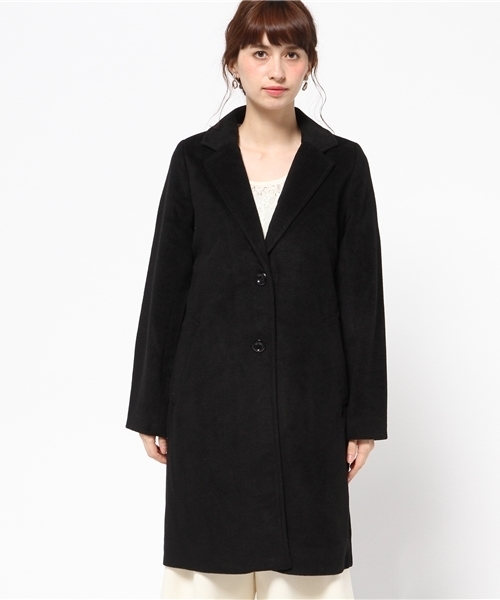 Chille anap(チルアナップ)の「ANAP/アナップ CHILLE ロング丈チェスターコート(チェスターコート・レディース・アイボリー/ブラック/ダークグレー/ネイビー/グレー・FREE)」の6枚目の写真