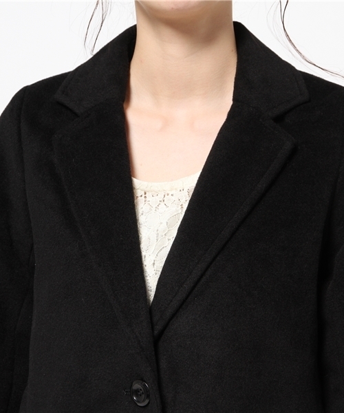 Chille anap(チルアナップ)の「ANAP/アナップ CHILLE ロング丈チェスターコート(チェスターコート・レディース・アイボリー/ブラック/ダークグレー/ネイビー/グレー・FREE)」の15枚目の写真