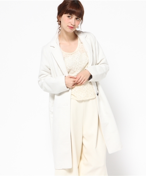 Chille anap(チルアナップ)の「ANAP/アナップ CHILLE ロング丈チェスターコート(チェスターコート・レディース・アイボリー/ブラック/ダークグレー/ネイビー/グレー・FREE)」の12枚目の写真