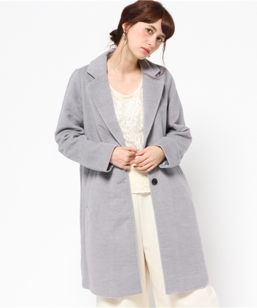 Chille anap(チルアナップ)の「ANAP/アナップ CHILLE ロング丈チェスターコート(チェスターコート・レディース・アイボリー/ブラック/ダークグレー/ネイビー/グレー・FREE)」の13枚目の写真