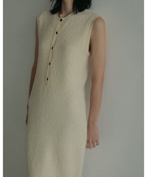 anuke（アンヌーク）の「2way Shaggy Onepiece（ワンピース・レディース・アイボリー/ブラック・36inch/38inch）」の5枚目の写真