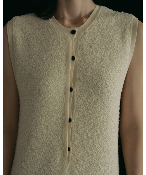 anuke（アンヌーク）の「2way Shaggy Onepiece（ワンピース・レディース・アイボリー/ブラック・36inch/38inch）」の8枚目の写真